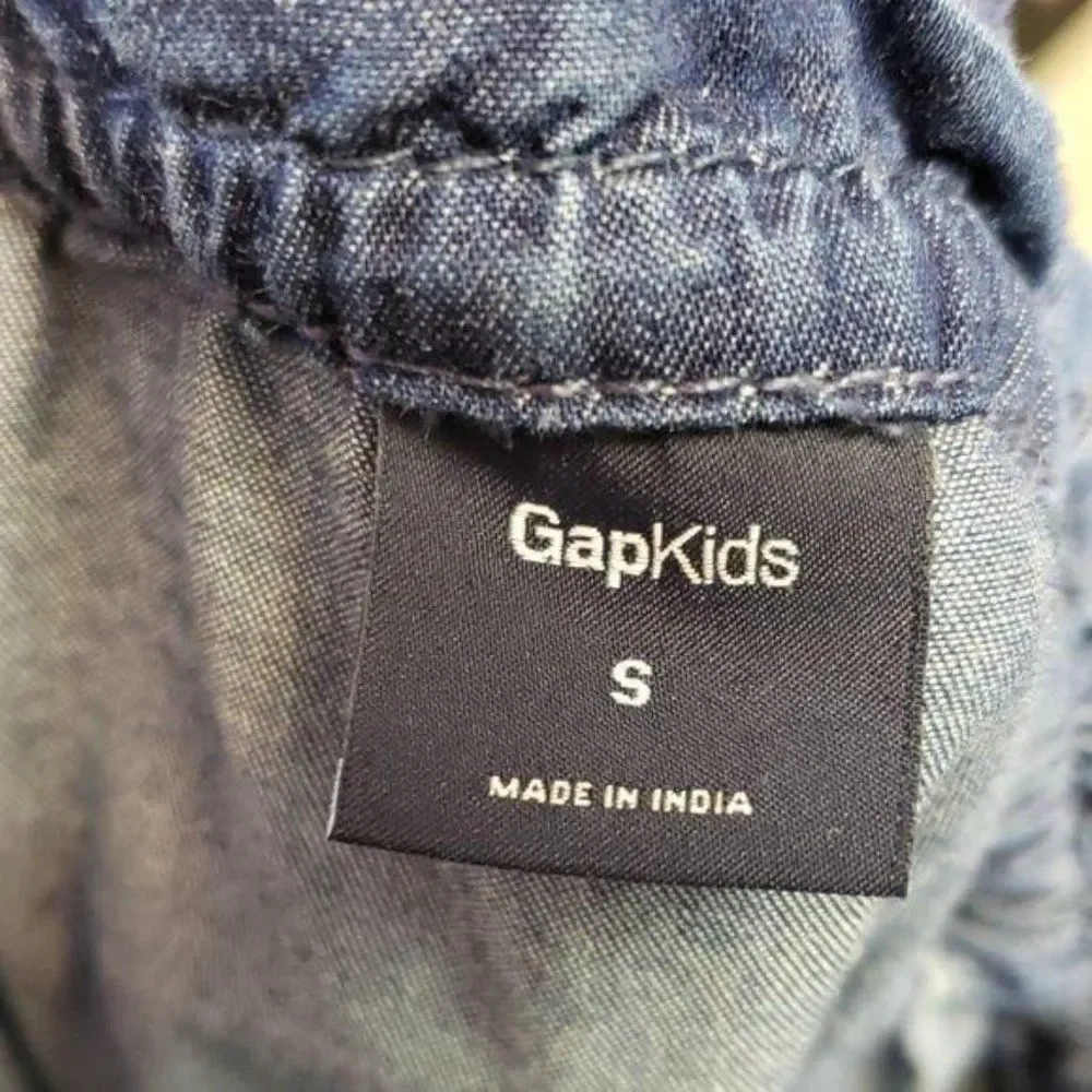 Gap‎ kids blue sleeveless size small denim jean Dress